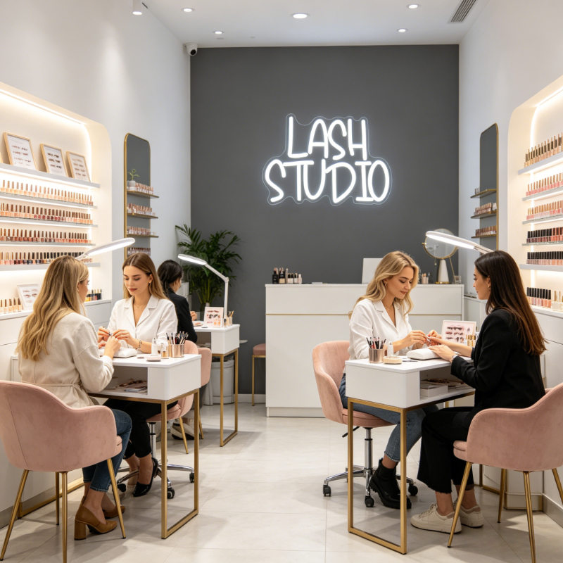 Lash Studio Neon Sign LED Vani - Beauty And Makeup Studio incelemesi ve fiyatı