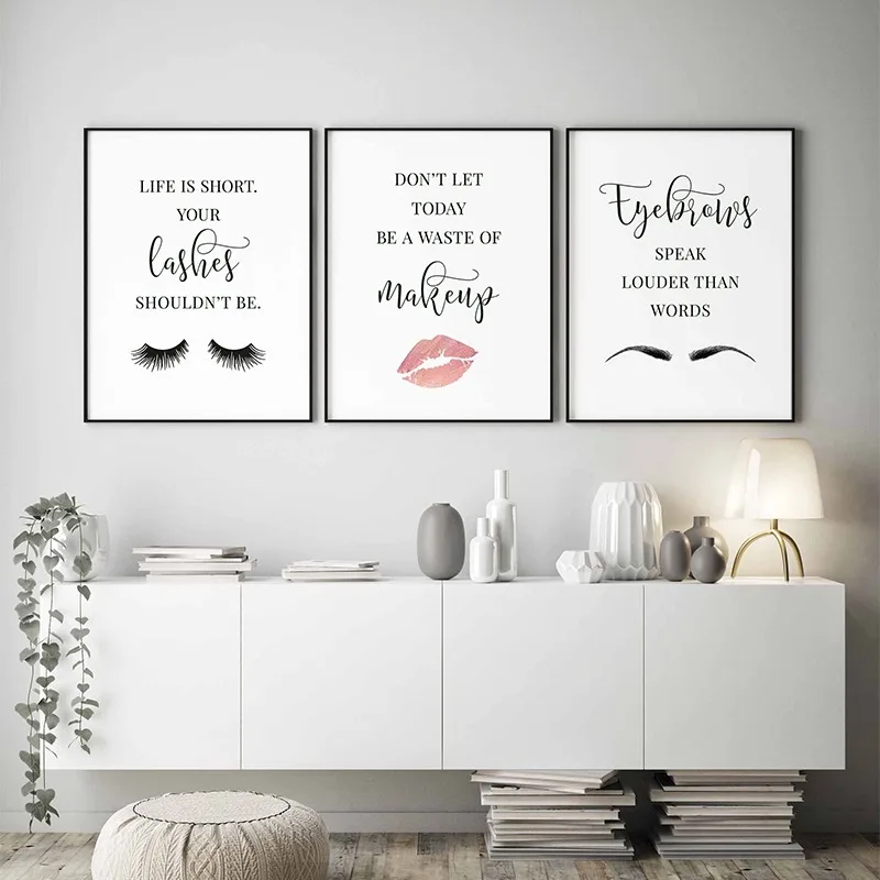 Makeup Quotes Poster Eyelash E - Beauty And Makeup Quotes incelemesi ve fiyatı