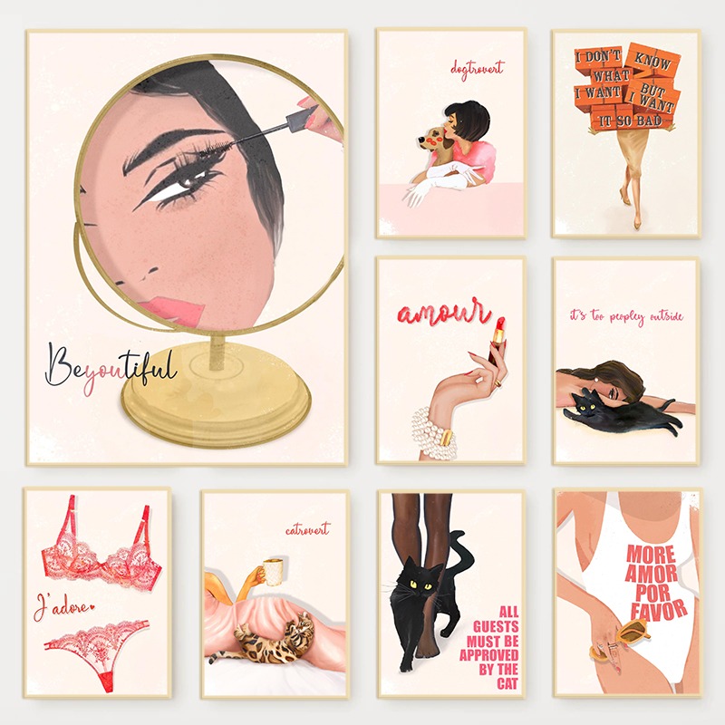 Retro Glam Fashion Magazine Po - Beauty And Makeup Quotes incelemesi ve fiyatı
