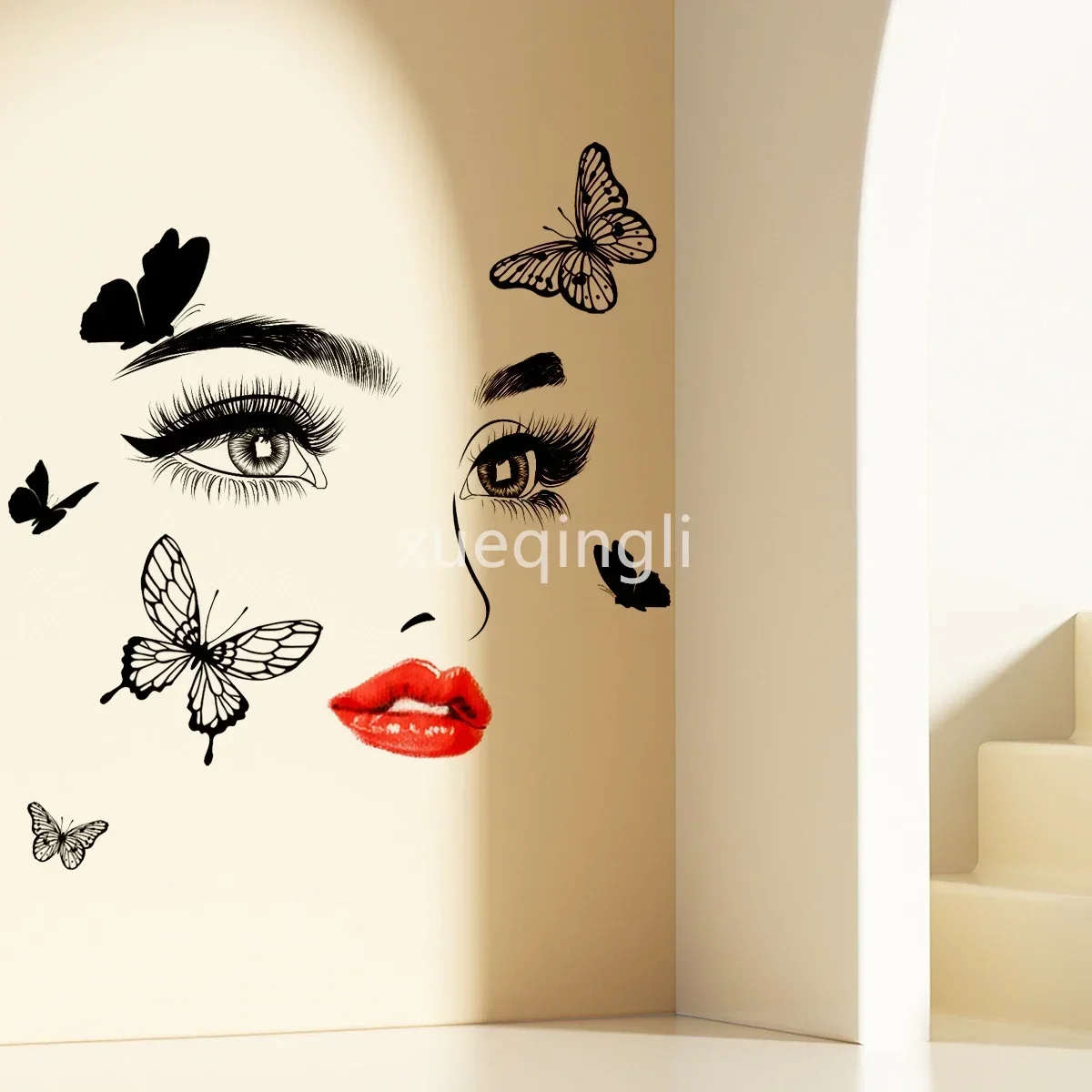 Beauty Female Face Wall Sticke - Beauty And Makeup Studio incelemesi ve fiyatı