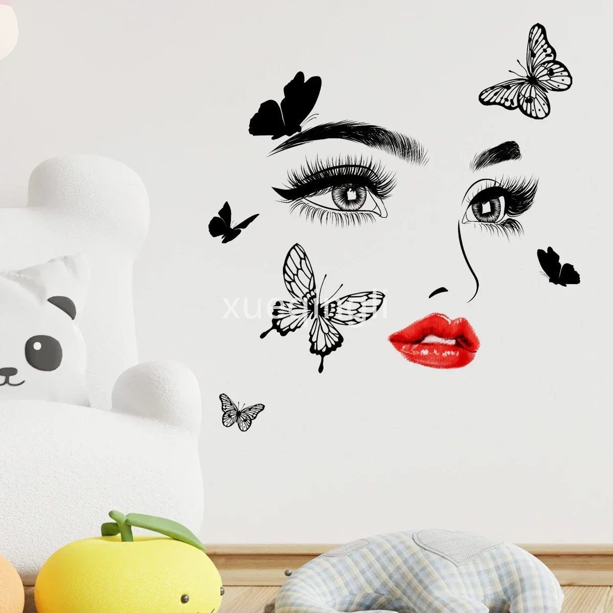Beauty Female Face Wall Sticke - Beauty And Makeup Studio incelemesi ve fiyatı