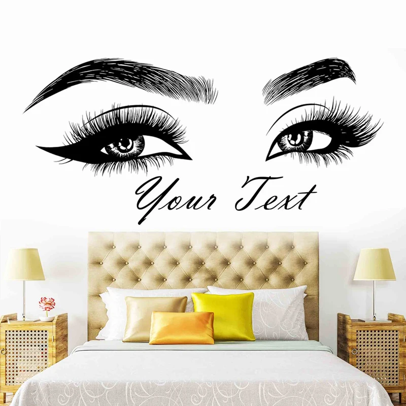 Eyelashes Brows Vinyl Sticker  - Beauty And Makeup Quotes incelemesi ve fiyatı