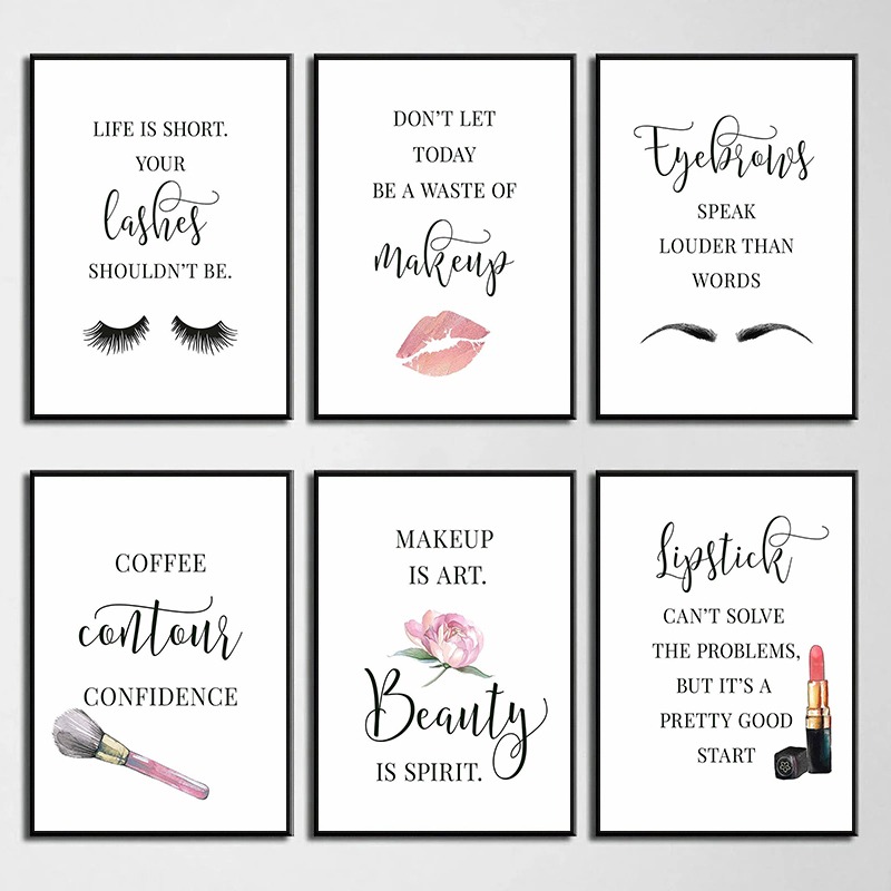 Makeup Quotes Poster Eyelash E - Beauty And Makeup Quotes incelemesi ve fiyatı