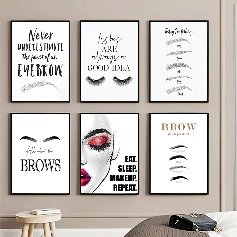 Fashion MakeUp Canvas Painting - Beauty And Makeup Quotes incelemesi ve fiyatı