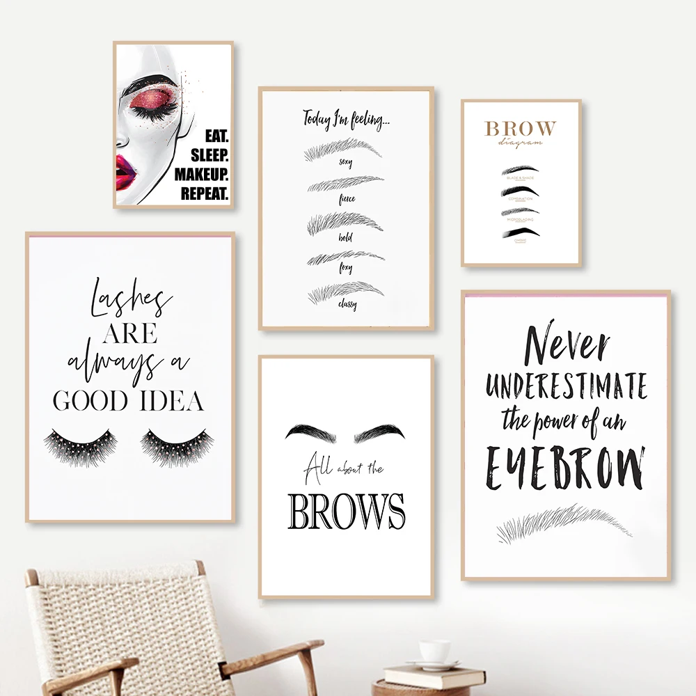 Fashion MakeUp Canvas Painting - Beauty And Makeup Quotes incelemesi ve fiyatı