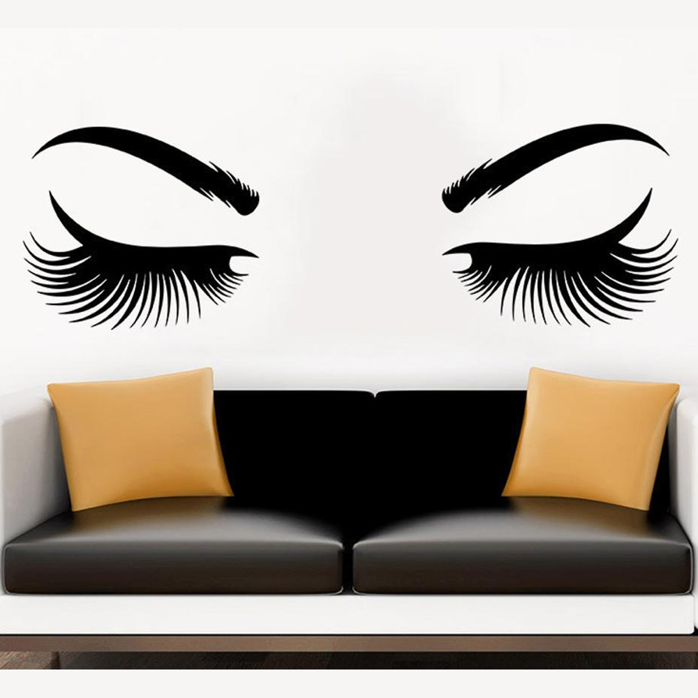 Eyes Wall Sticker Vinyl Sticke - Makeup Master Beauty Salon incelemesi ve fiyatı